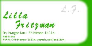 lilla fritzman business card
